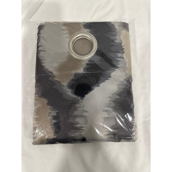 Burbank Watercolor Ogee Energy Efficient Grommet Curtain Panel, 54" x 84", Gray - Picture 2 of 4